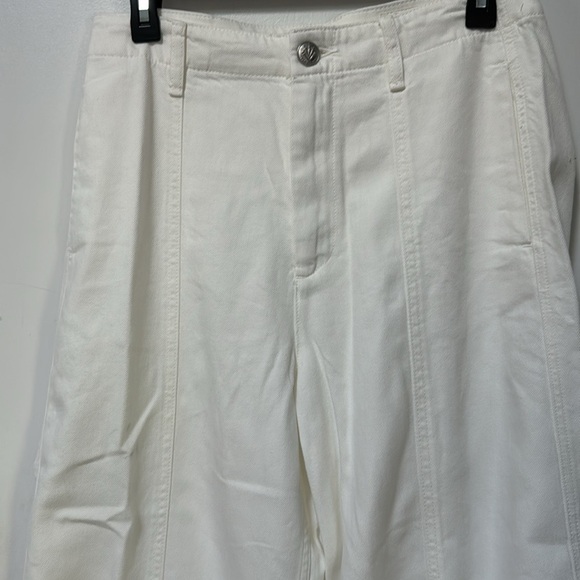 rag & bone Featherweight Arianna Wide Leg Pants JEANS SIZE 27 White - Picture 7 of 12